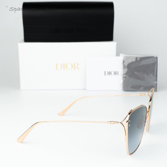 Dior Women Sunglasses Rose Gold Grad Blue Butterfly MISSDIOR B2U E0B2 BRAND NEW - Picture 5 of 10